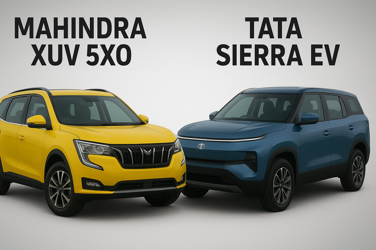 Mahindra XUV 5XO Vs Tata Sierra EV